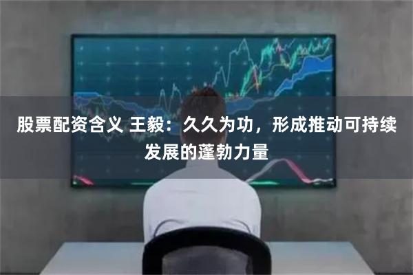 股票配资含义 王毅：久久为功，形成推动可持续发展的蓬勃力量