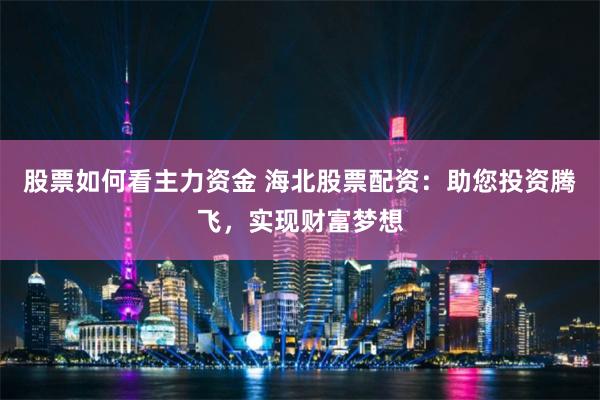 股票如何看主力资金 海北股票配资：助您投资腾飞，实现财富梦想